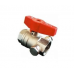 Кран шаровый латунный со спуском воды, воздуха DN15 PN20 (1/2") в/в, манометрический кран, трехходовой кран.