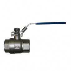 Кран шаровый муфтовый из нержавеющей стали DN10 PN85 (3/8") в/в резьба, AISI316, IVR 660