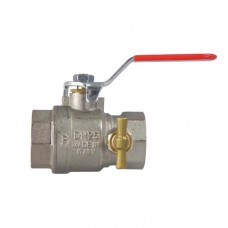 Кран шаровый латунный со спуском воды, воздуха DN25 PN20 (1") IVR 68, в/в, манометрический кран, трехходовой кран.