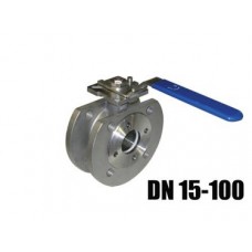 Кран шаровый фланцевый укороченный из нержавеющей стали DN 100 PN16, AISI 316, IVR 685