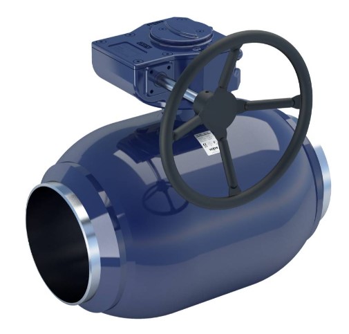 Кран шаровый стальной полнопроходной под приварку, с редуктором DN125 PN25, VEXVE