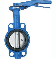 Затвор межфланцевый "баттерфляй" DN 80 PN16, диск чугун, VITECH 1GH28L.