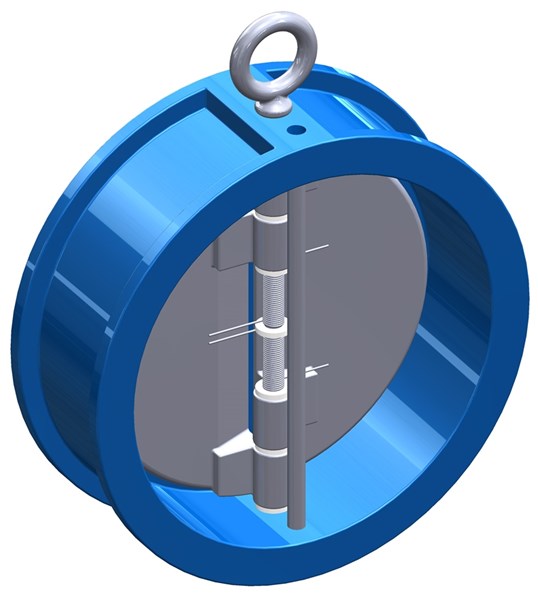 Клапан межфланцевый двухстворчатый подпружиненный DN 50 PN16, T.I.S тип C084