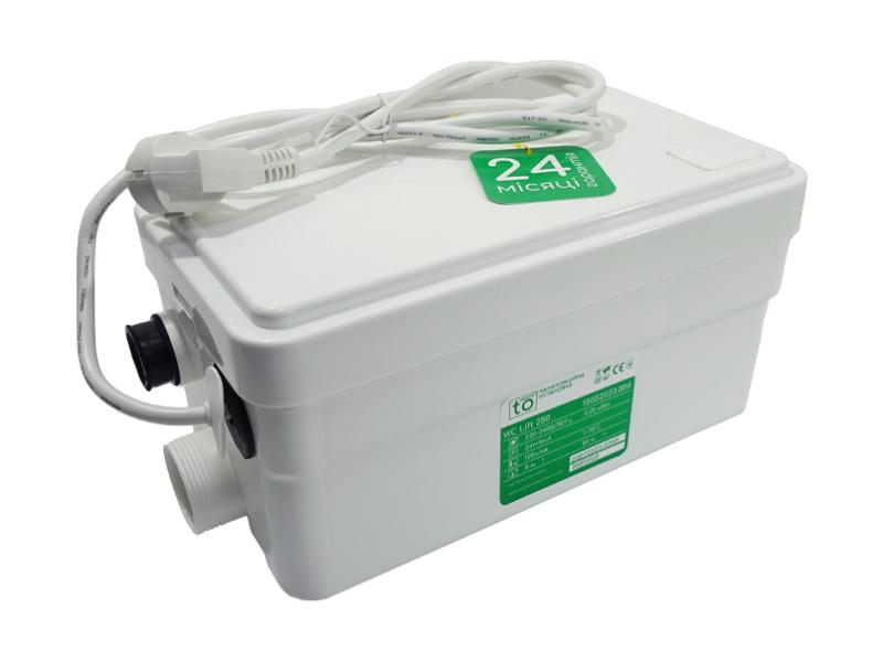 WC LIFT 250 канализационная станция 0,25kW, 2in+1out, 120/хв., до t.75°С toНасоси